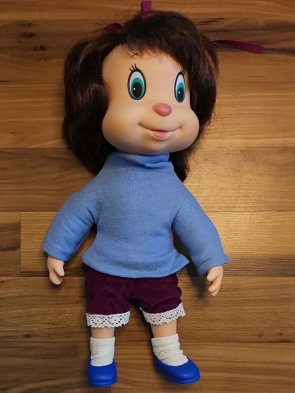 Vintage 1984 Ideal Chipettes Jeanette Doll Plush Vinyl Alvin and the Chipmunks